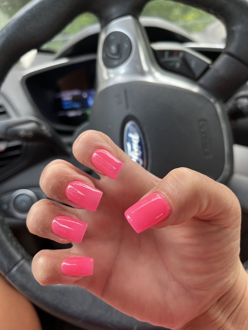 Manicured nails on a salon table